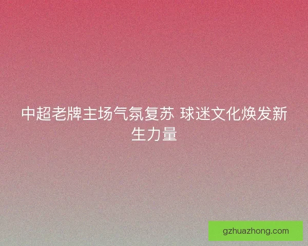 中超老牌主场气氛复苏 球迷文化焕发新生力量